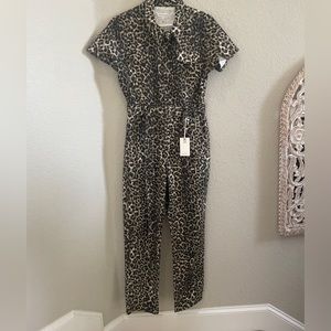 NWT Good American Fit for Success Jumpsuit Leopard Print - Size 3
